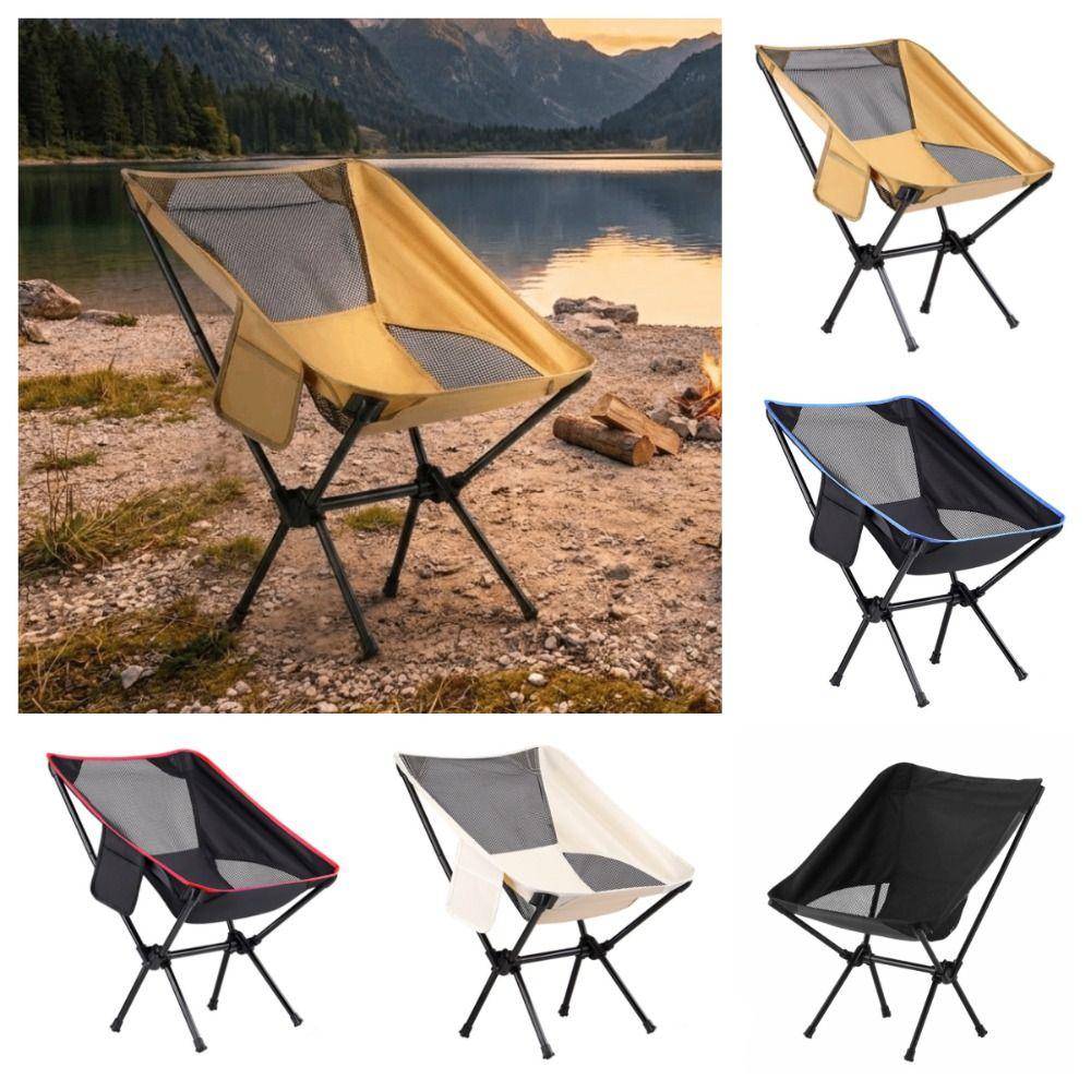 Portable Folding Camping Chair Sturdy Outdoor Fishing Stool Camping Leisure Chair Hiking Picnic