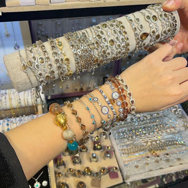 Vintage Geometric Zircon Bracelet - Elegant, Versatile Bangle for Women