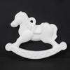1Pcs Rocking Horse Cake Ornament White Baking Decoration Home Crafts Decorative Dessert Decor Cake Ornaments Horse Ornaments