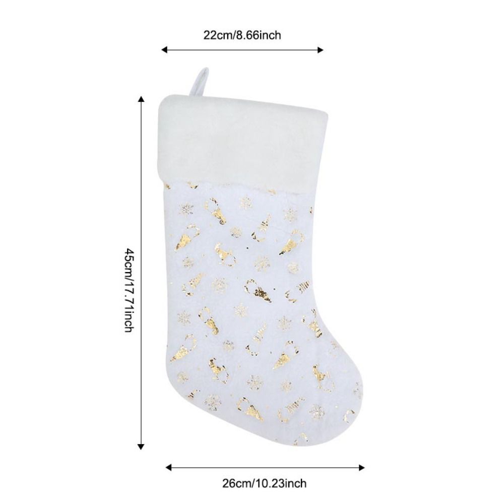 New Snowflake Christmas Knitted Socks Large Capacity Christmas Stockings Hanging Embroidered Candy Bag Window Fireplace Decor