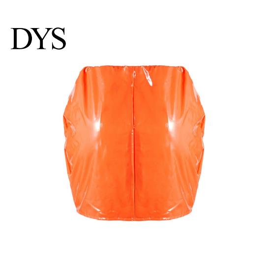 Women Skirt Imitation Leather Mini Sexy Versatile Solid Color Short Parties Clubs Bottoming Fashion Garment
