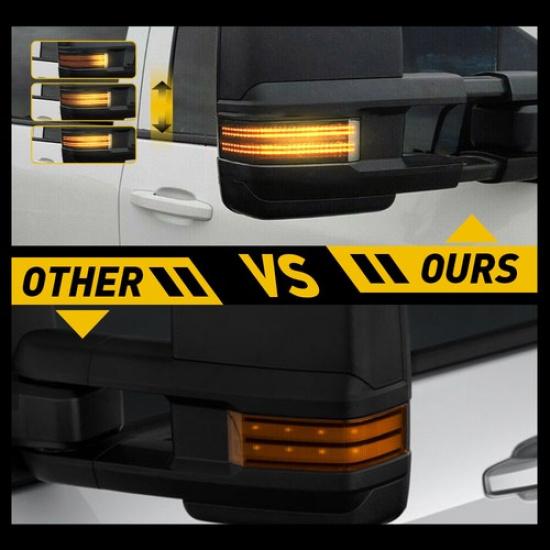 Dynamic Side Mirror Light Signal For 2015- Chevrolet Silverado 2500HD 3500HD