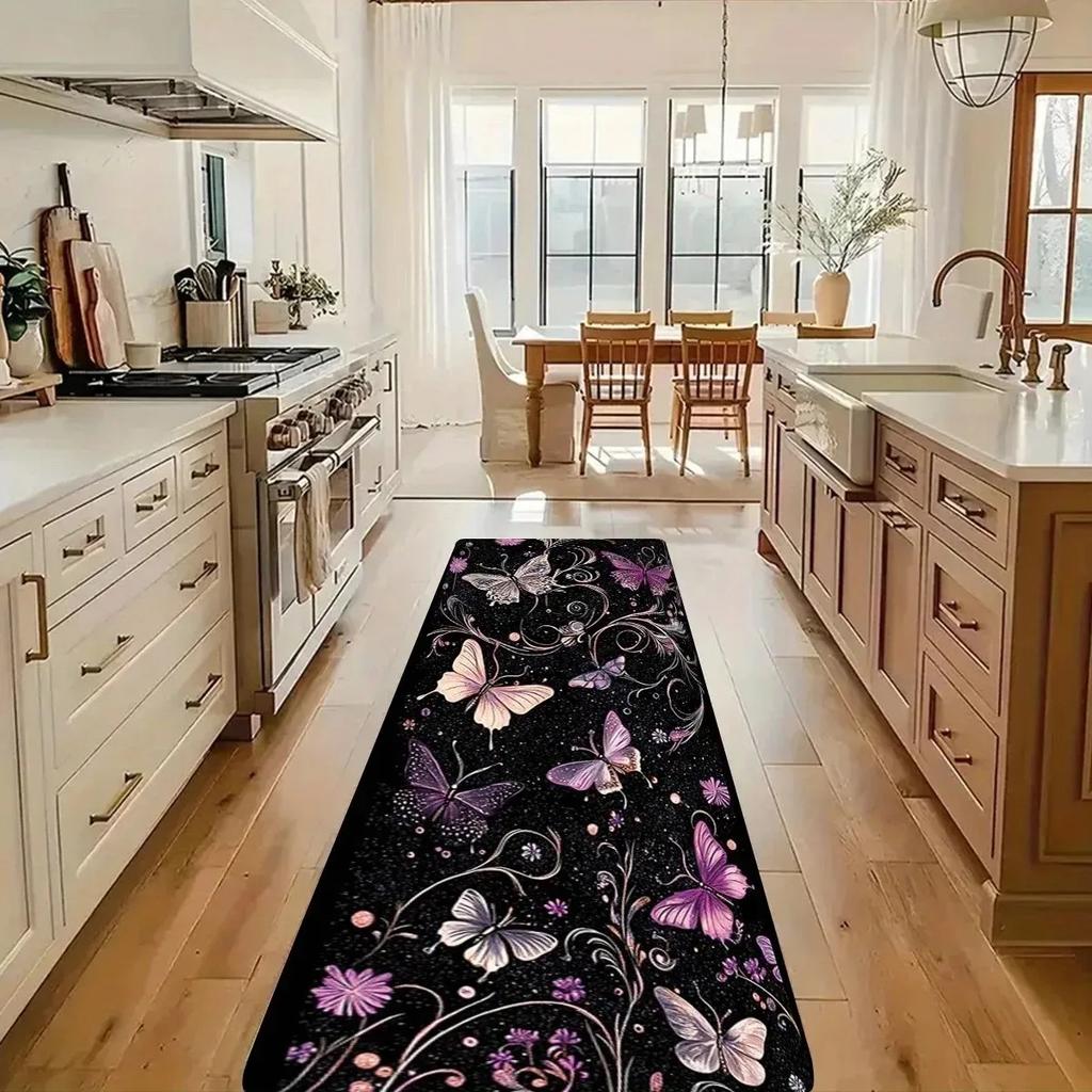 1PC Van Gogh painting Kitchen Rugs Non-Slip Door Mats Pop design Living room Rugs Bath Mat Carpet for Home Sink Laundry Decor