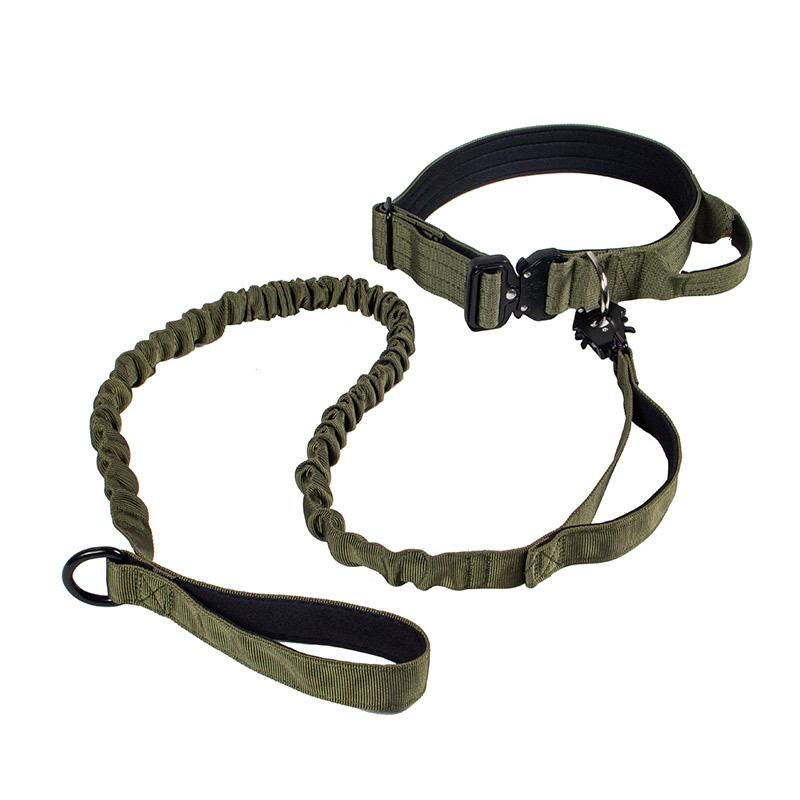 Dog Collar Leash Set Nylon Tactical Dog Collars Rugged Durable Zinc Alloy Buckle Thicken Soft Lining Collar For Medium Big Dogs