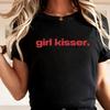 Funny Lesbian Girl Kisser Pride Lgbtq Wlw Pansexual Bisexual Tshirt Y2k Streetwear Retro Short Sleeves Shirts Unisex Casual Tops