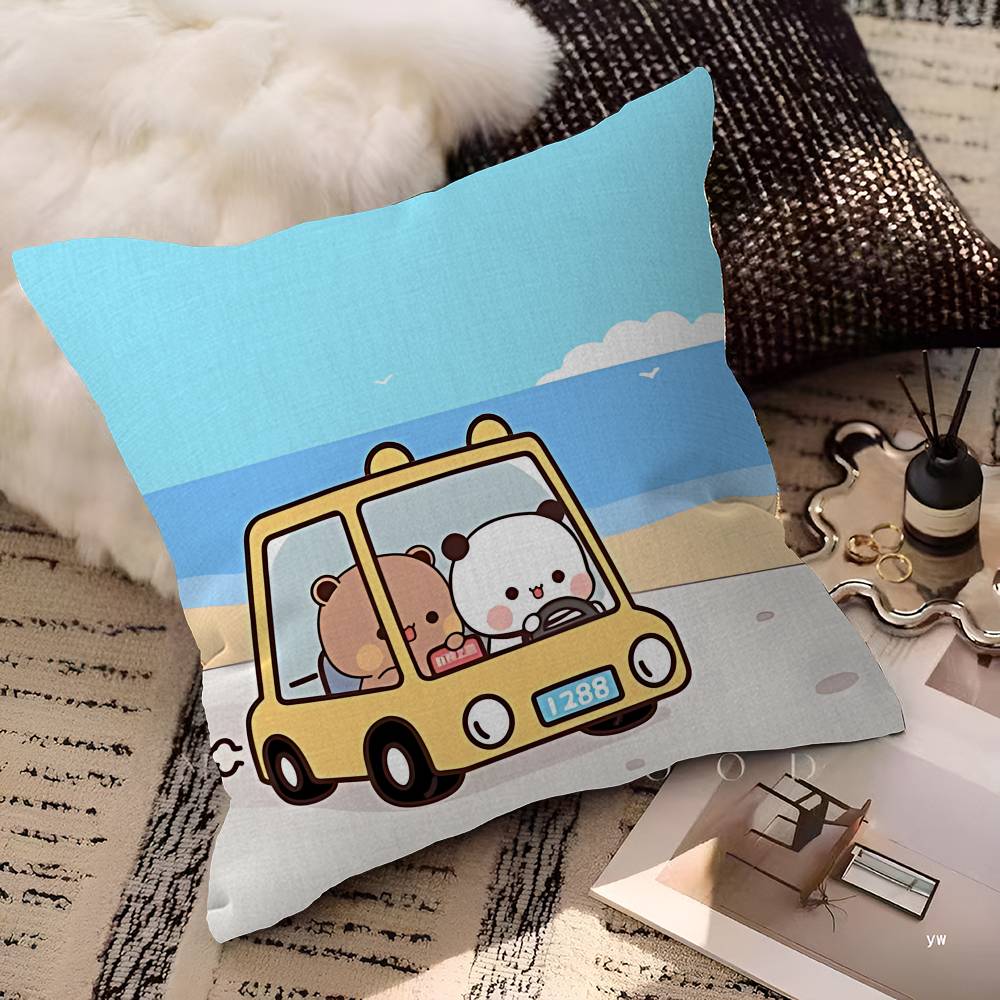 Bubu and Dudu Cute Pillow Anime Pillow Sofa Bed Head Pillow Cover Cushion Cover 45x45 cm Fashion