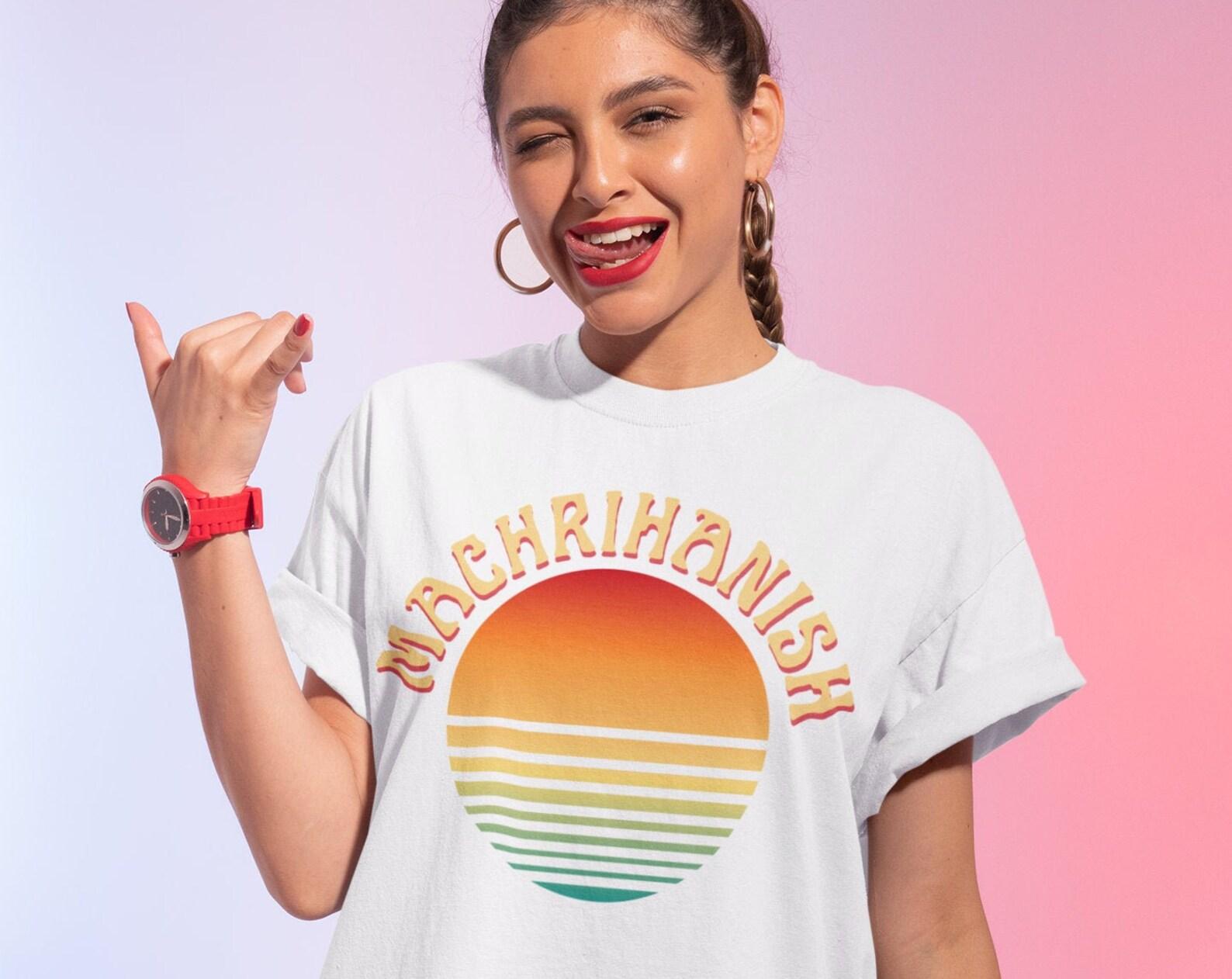Scottish Surf tshirt, Surf t shirt, Surf Tee, Retro Sunset Surfing T- shirt, Surf Tee Shirt,Machrihanish T shirt,Cool Golf Tee.Surf Scotland 3XL