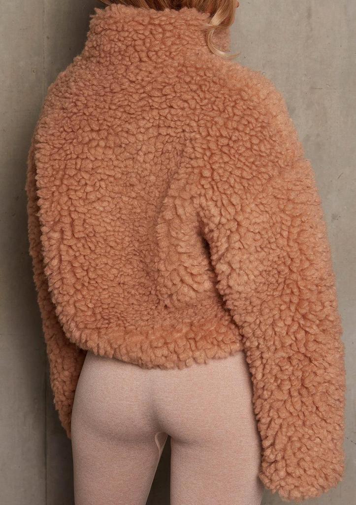 2024 Women's Lambswool Plush Cardigan Short Jacket - European/American Fashion for Autumn and Winter.