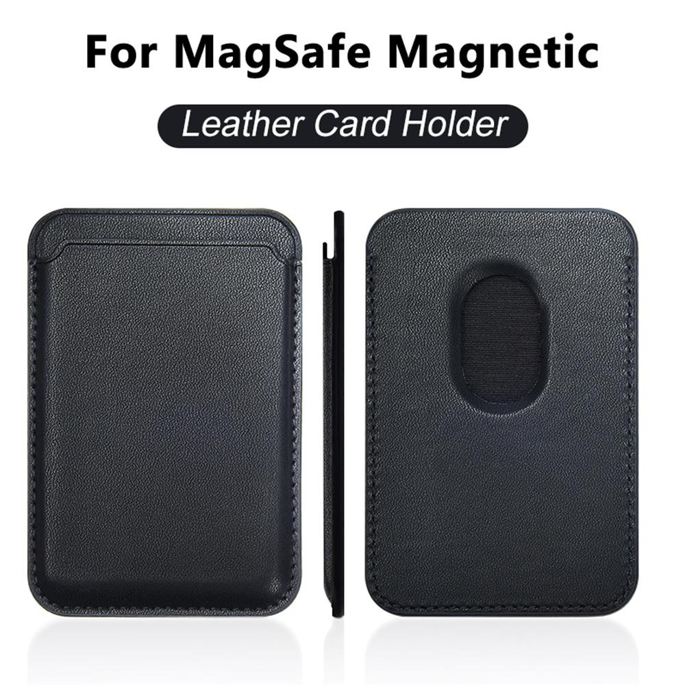 Universelle Kartenhalter-Tasche Für Alle Smartphones Für Magsafe Kabelloses Laden Magnetisches Telefon Leder-Geldbörse Kartenclip Zubehör