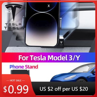Car Sticker For Tesla Model 3 Y Juniper Highland 2018-2026 Smart Electric Phone Holder Seamless Magnetic Bracket Modification Ca