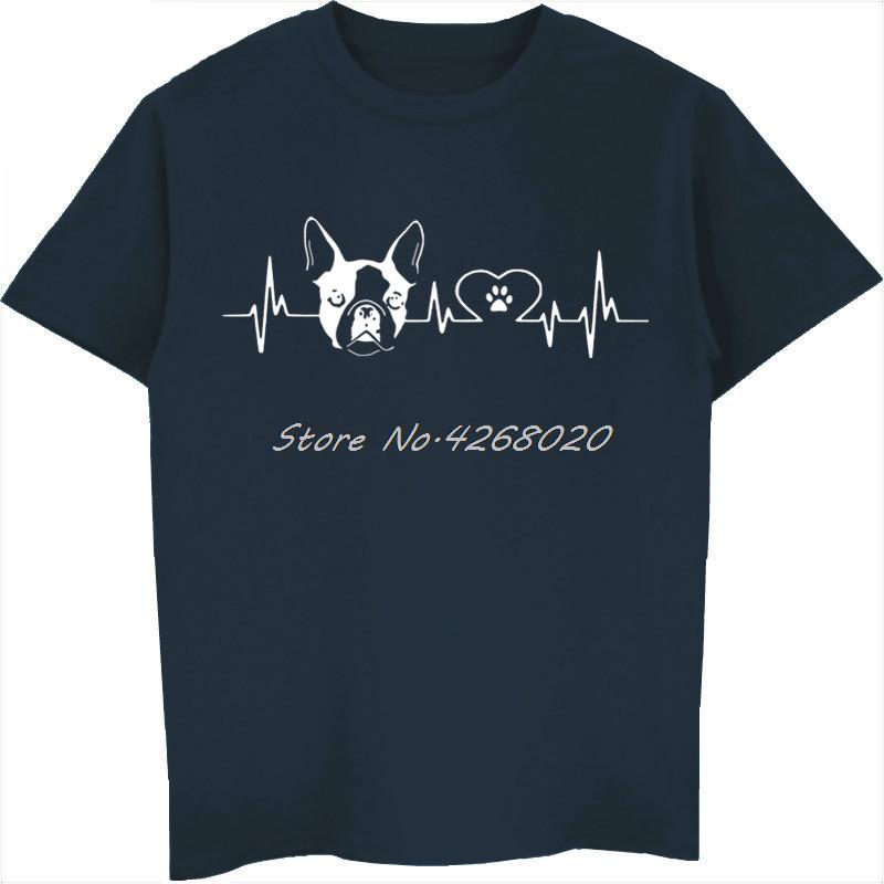 

Mens Cotton Oneck Tshirt New Boston Terrier Print T Shirt Summer Male Harajuku Tees Tops Hip Hop Fitness Streetwear S