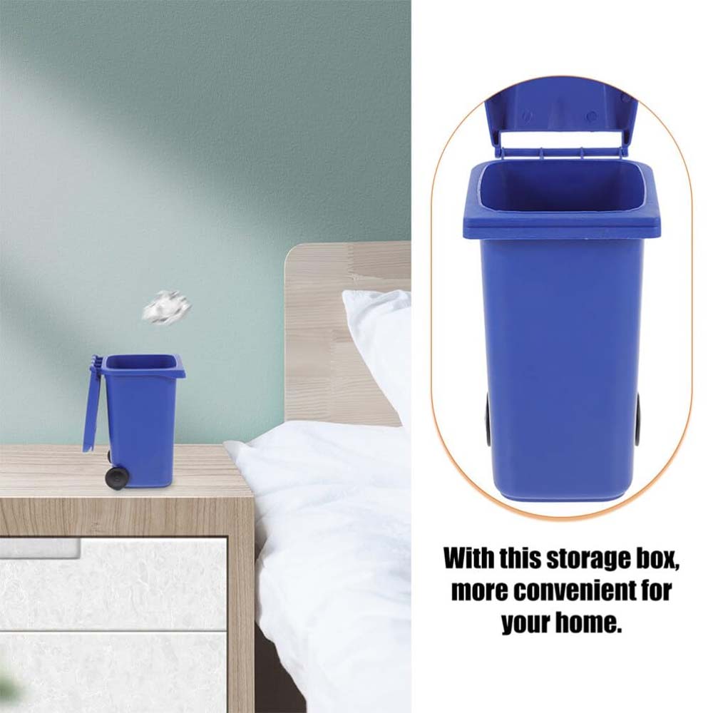 Creative Desktop Pen Holder with Lid Bin Shape, Interesting Multi-functional Pen Holder, Suitable for Cars, Bedrooms, Offices