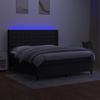 VidaXL Sommier à Lattes de Lit avec Matelas et LED, Lit Rembourré, Lit Double, Lit Adulte de Chambre à Coucher Intérieur, 3138647