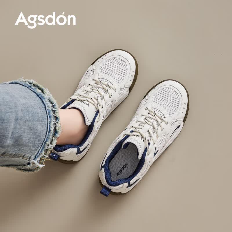 Agsdon Women s Classic German Trainer Mesh Sneakers 38