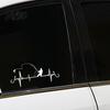 Non Fading Vehicle Decal for Men Fishing Heartbeat Car Sticker Decal, 6.7" X 3.1" Waterproof Vinyl Auto Window No Residue Exterior Body Decoration,