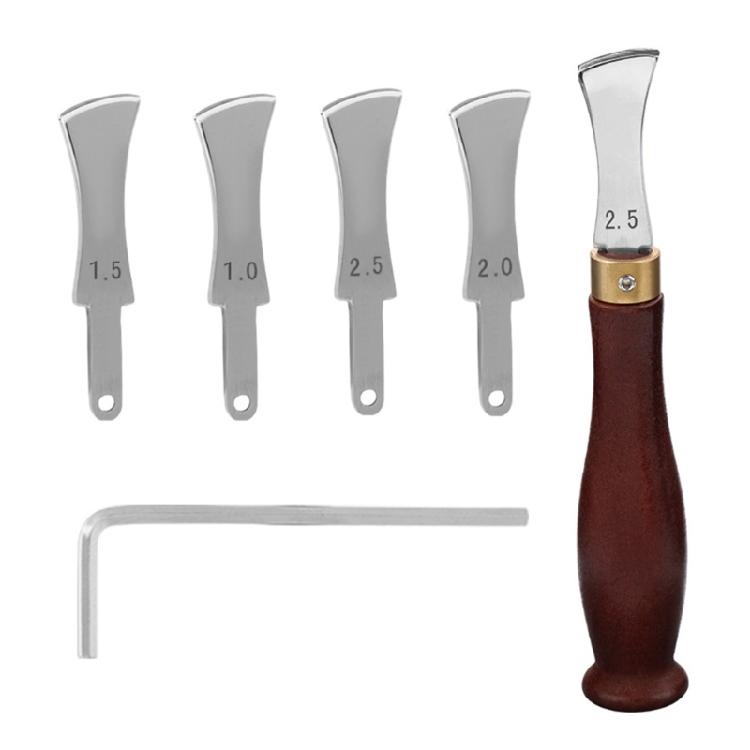 Leather Edger Creaser Tool Wood Handle Leather Edging Trimmer Tool for Leather Wallet Belt Bag, Leather Working 1