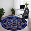 1pc Mandala Design Office Round Area Rug, Under Office Chairs Bedroom Living Room Home Decor, Room Deco