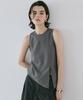 Baillie Asymmetrical Slit Blouse (Charcoal)