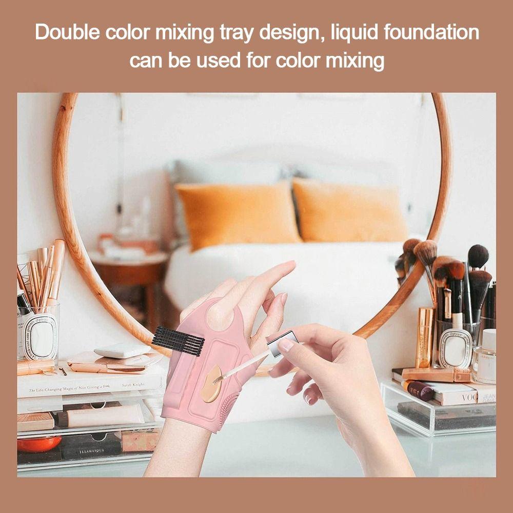 Silicone Makeup Assisting Hand Strap Comfortable Fit Convenient Makeup Brush Wristband Multi-Functional