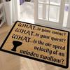 Monty Python Holy Grail Quote Welcome Doormat 2D Flat Print Non-Slip Floor Mat for Front Door Entryway Bedroom Bathroom Decor