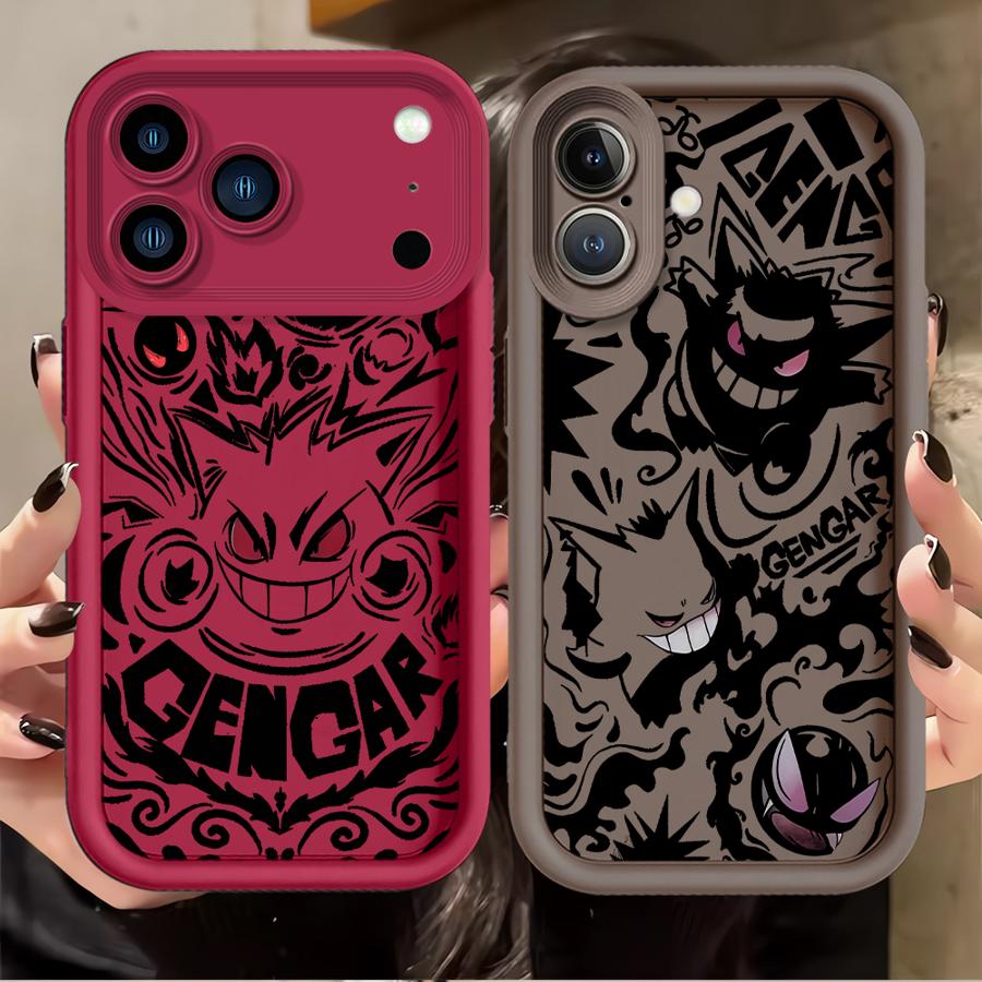 Pokemon Gengar Phone Cover Case for Apple iPhone 17 Pro Max 16 11 15 XS 14 Plus XR Air 13 Mini 16e 12