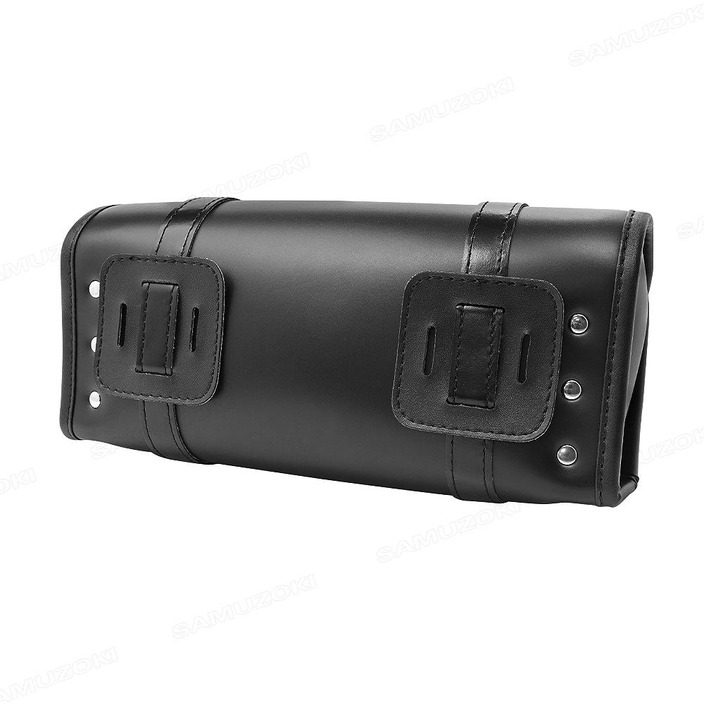 Retro Motorcycle Saddle Bags Black/Brown Leather Motorbike Side Tool Tail Bag PU Luggage Borsello Moto for Harley Universal