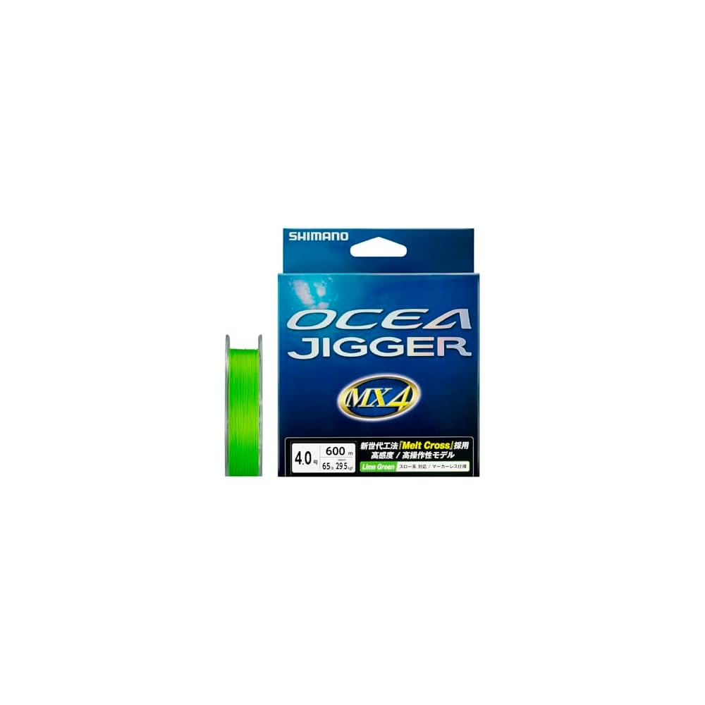 Shimano Ocea Jigger MX4 600m 4号 Lime Green Fishing Line