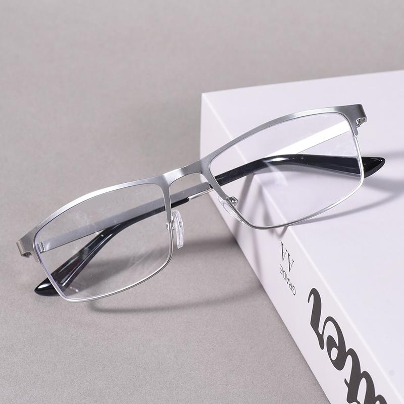 

Black Frame Square Metal Reading Glasses For Men Anti blue Light Eyeglasses Women Business Office Men Reading Glasses+125+175 +400