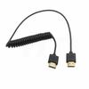 HangTon HDMI 8K 4K 60fps Cable Coiled 50cm for Sony A9 Canon C500 Panasonic GH5 Nikon Camera Atomos Ninja V SmallHD Blackmagic Monitor Type A HDMI