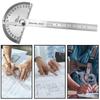 Goniometer Angle Ruler 180 Degree Protractor Rotary Measuring Ruler Metal Angle Finder For School Office Stainless Steel Woodworking Tools