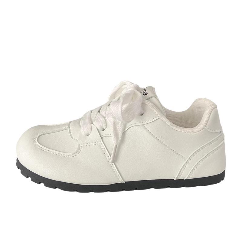Flat-bottomed casual little white shoes women's autumn 2025 new fashion versatile niche Korean version of round head Agam training shoes