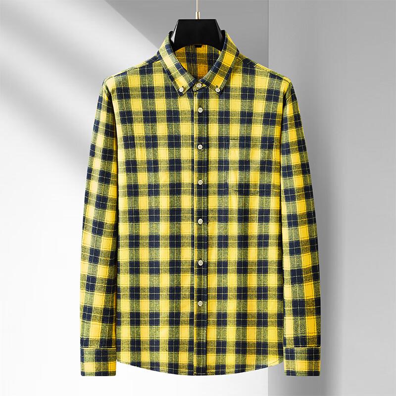 

Dibinze Men s Plus Size Casual Plaid Flannel Long Sleeve Shirt XL