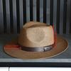 Spring Summer New Panama Straw Hat Fashion British Style Sun Protection Hat For Men Belted Paper Straw Beach Cap For Women