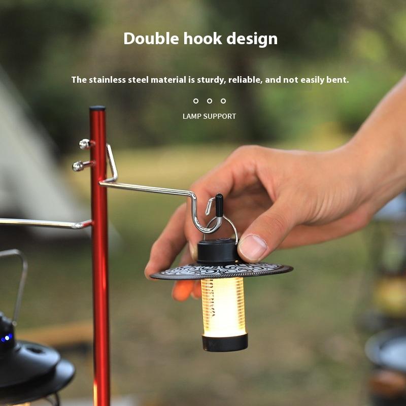 1Set Camping Lantern Stand Detachable Aluminium Alloy Light Hangers Lighting Lantern Holder Outdoor Hiking Fishing Equipment