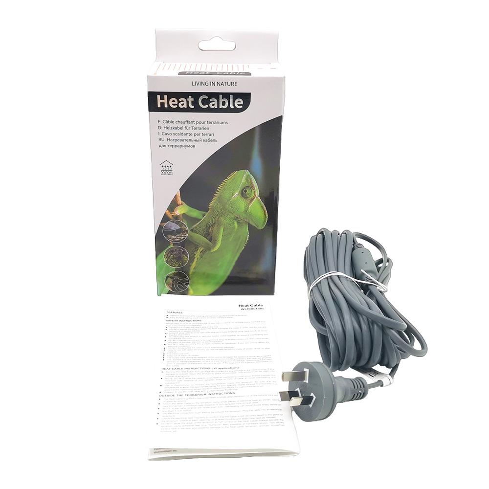 EU/US/UK/AU Plug Reptile Care In Pet Accessories Water-proof Silicone Rubber Reptile Heat Cable for Warming Vivarium Bottom Pet Room Reptiles Heat Mat