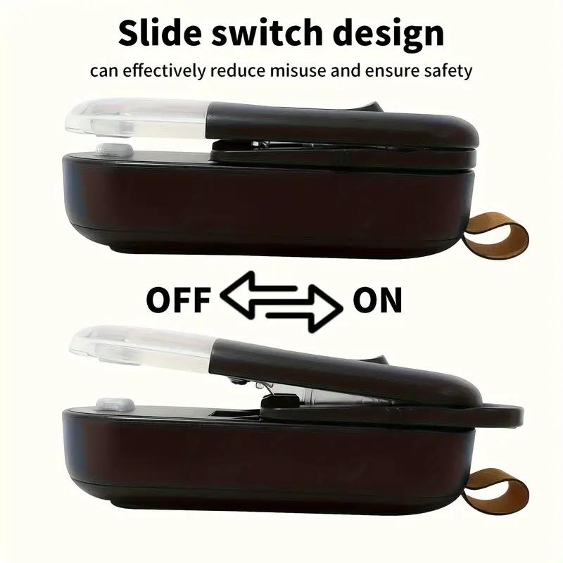 Mini sáček a řezačka 2 v 1 - Přenosný tepelný vakuový uzavírací stroj pro čerstvé občerstvení, sušenky a skladování potravin Black Kitchen Gadget