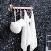 Strong Adhesive Wall Mounted 6-Hook Kitchen Bathroom Hanger Storage Rack Holder