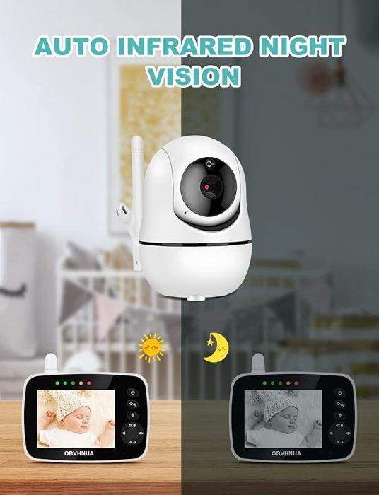 Camera Moniteur Vidéo Bebe Surveillance sans Fil Écran de 3,5" LCD Caméra