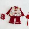 2025 Children's Chinese New Year Retro Jacquard Padded Vest – Winter Outfit for Girls