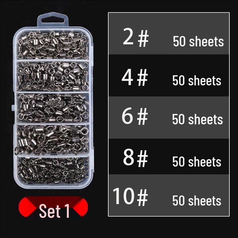 American 8-Character Ring Set: Quick Swivel Fishing Rod Connector & Leader Accessories
