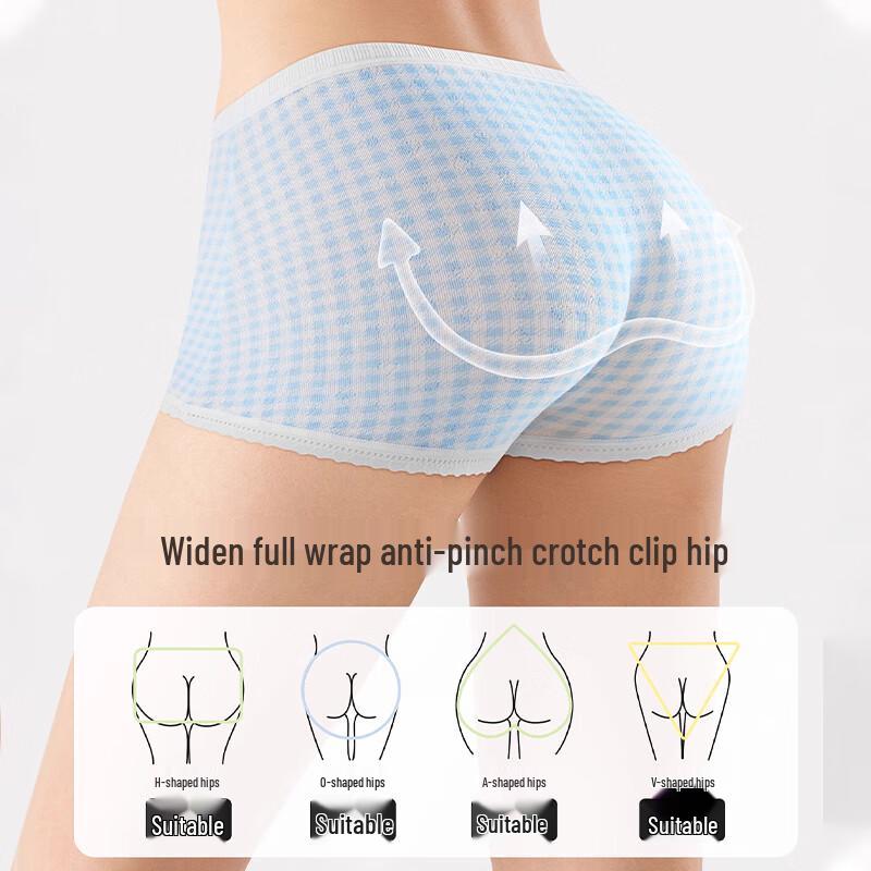 FitonTon Women's 2-in-1 Cotton Antibacterial Boyshorts 4-Pack