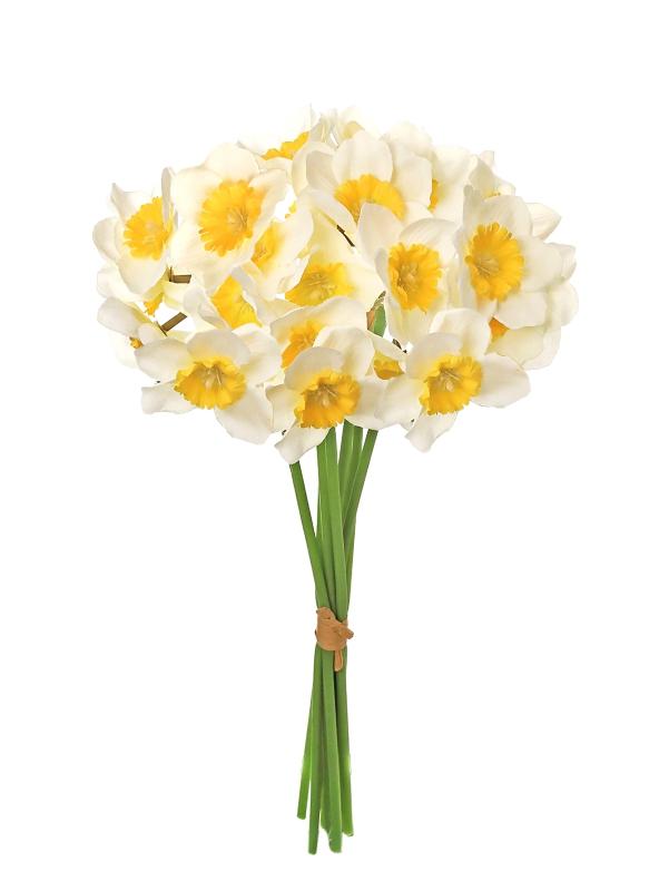 

Artificial Flower Narcissus Silk Bridal Bouquet Wedding Outdoor Garden Yard Festival Home Room Vase Dining Table Diy Gift Decora 1pc жовтий