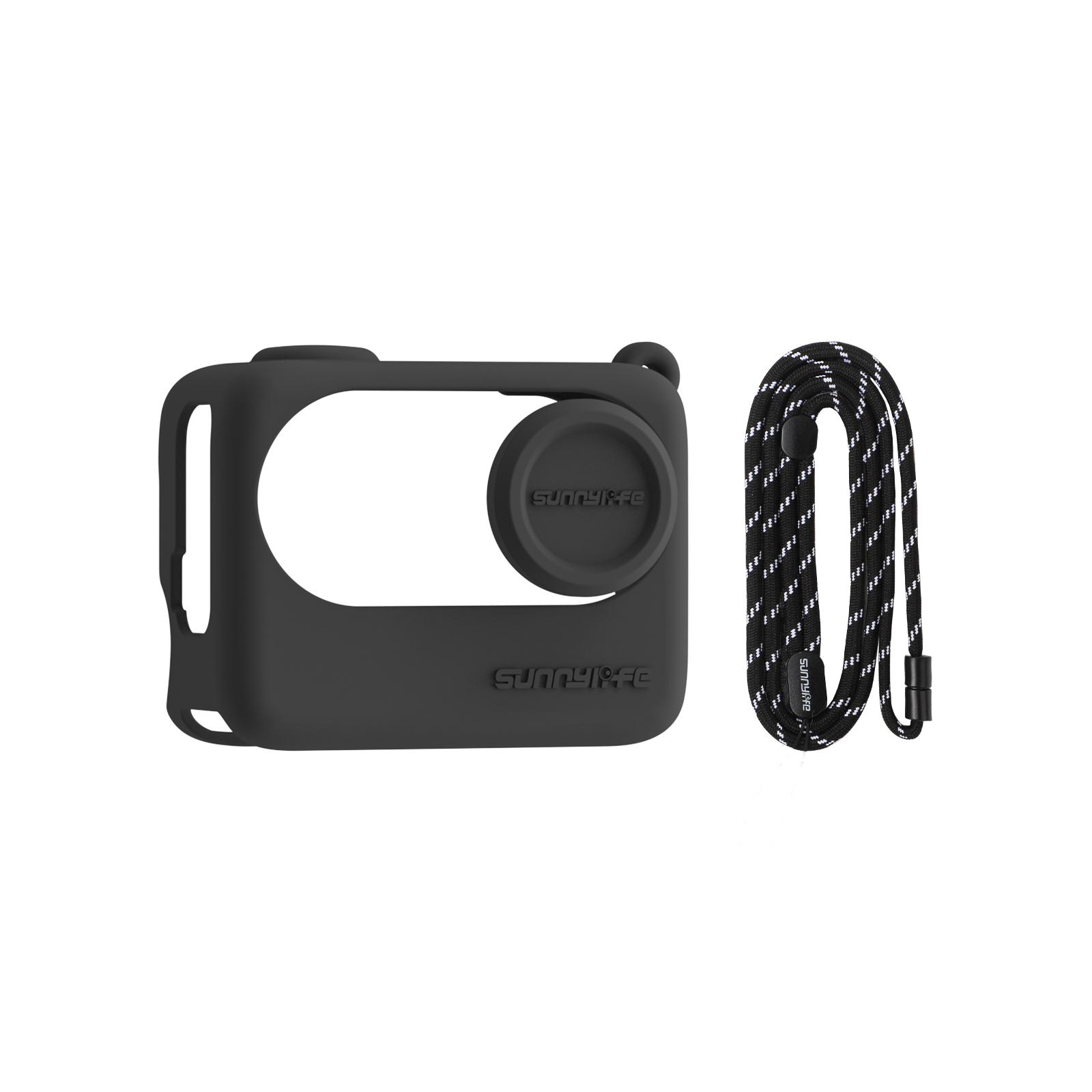 

Силиконовый чехол и шейный ремешок в комплекте для Insta360 GO 3S Всесторонняя защита для Insta360 GO 3S Аксессуар чёрный