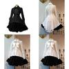 Enchanting Women Gothic Vintage Dress With Bow For Cosplay And Lolita Ruffle Prom