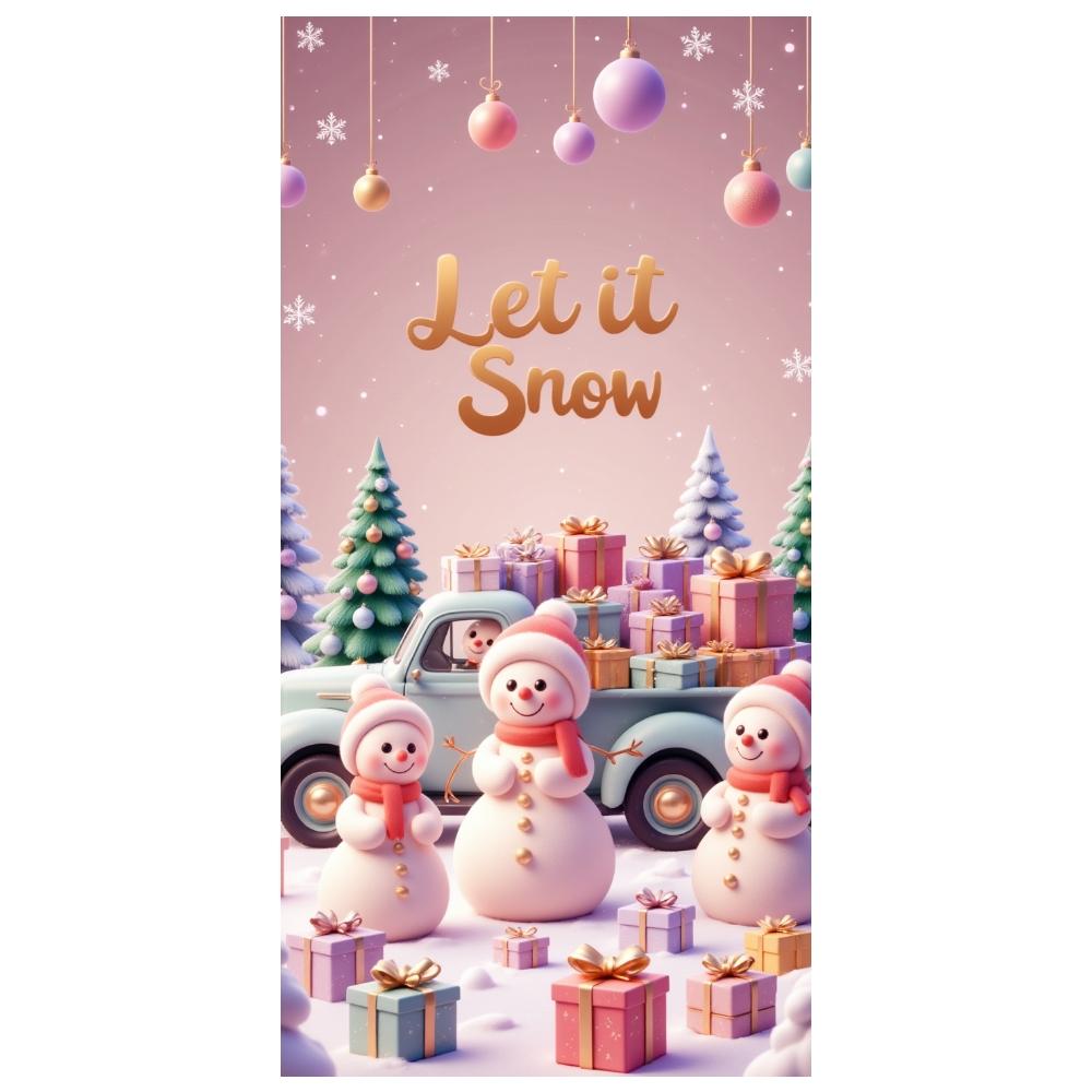 Snow Backdrop Colorful Gifts Winter Display Holiday Display Festive Decorative Christmas Banner For Christmas Decor Winter