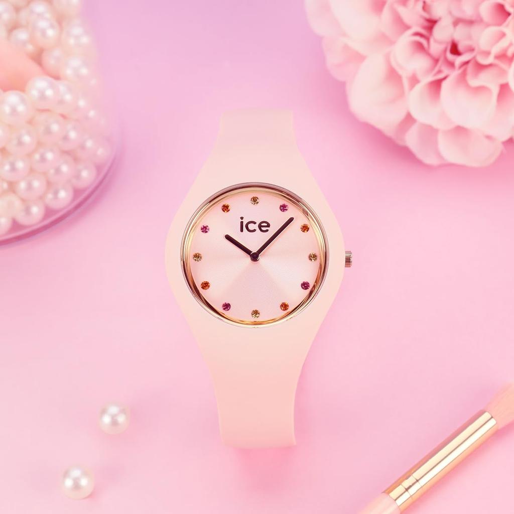 ICE WATCH ICE cosmos Light Peach 37mm Watch with Silicone Rubber Strap Officially Imported (Small Plus) Women's (Product Code 022458) -
