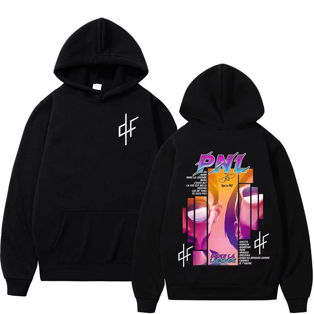 Rapper PNL Dans La Legende Le Monde Chico Album Hoodies Men Women Fashion Hip Hop Pullovers Long Sleeve Unisex Oversized Streetwear Graphic Sweatshirt