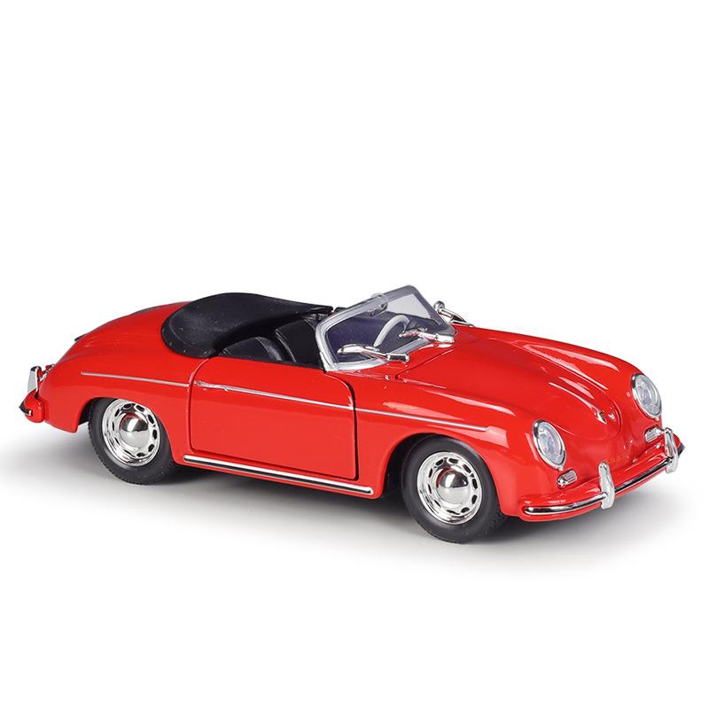 Welly 1/24 Porsche 356A Speedster 1600 Super Alloy Sports Car Model Diecast Metal Racing Car Model Simulation Childrens Toy Gift