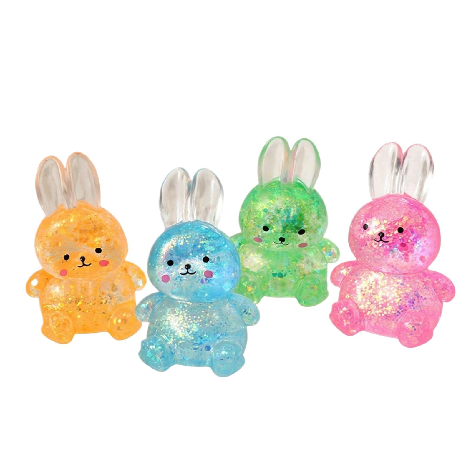 Big-eared Bunny Maltose Stress-relieving Toy, 4-pack Of Bunny Stress-relieving Toys, Finger Toys For Stress Relief, Suitable For Adults And Children.