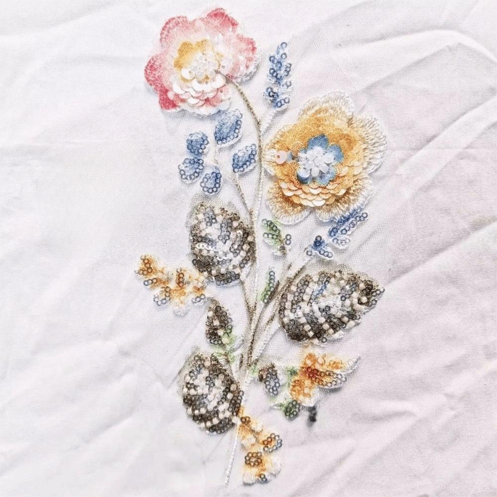 Sew on Embroidery Lace Parches Large Flower Flower Appliques Wedding Dresses